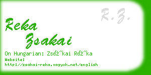 reka zsakai business card